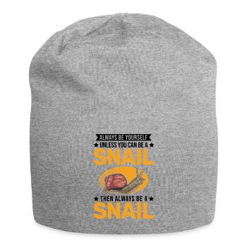 Always be yourself Snail Schnecke - Jersey-Beanie - Grau meliert - Vorne