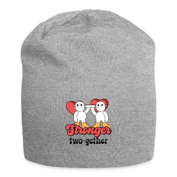 Valentines Couple Stronger Together Lifetime - Jersey Beanie - heather grey - Front