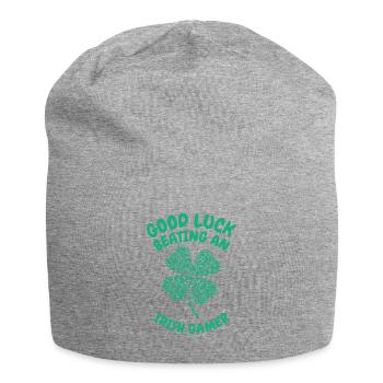 St. Patrick's Day Gaming Shamrock Gamer Video - Jersey Beanie - heather grey - Front