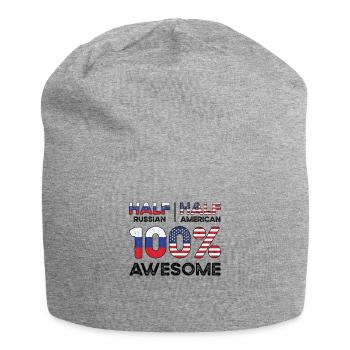Born Russian Russia American USA Citizenship - Jersey Beanie - heather grey - Front