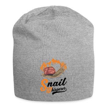 Schnecken Flüsterer Snail Whisperer - Jersey-Beanie - Grau meliert - Vorne