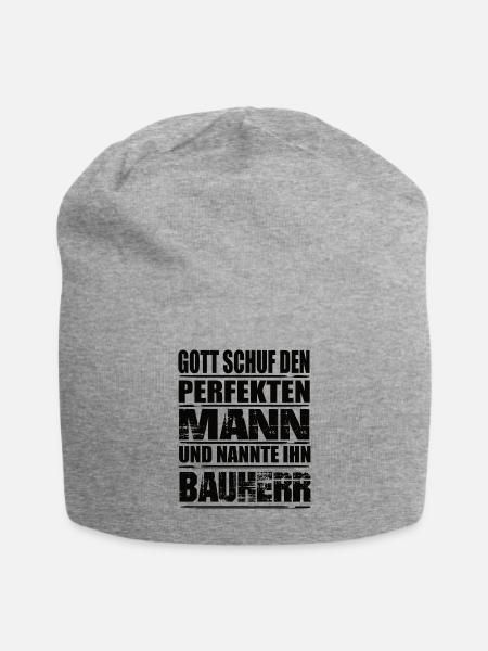 Bauherr - Jersey-Beanie - Grau meliert