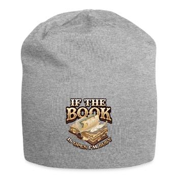 Quand le livre est ouvert, je lis - Bonnet en jersey - gris chiné - Devant