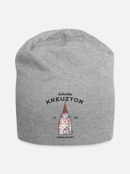 Ingolstadt, kultiges Kreuztor, Bayern - Jersey-Beanie - Grau meliert
