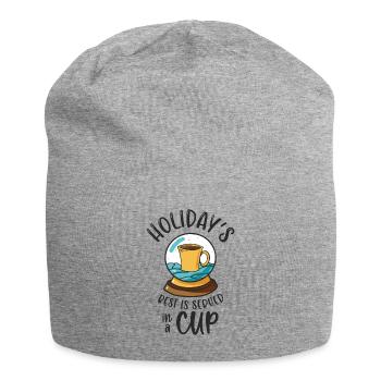Weihnachten Schneekugel Kaffee Koffein Liebhaber - Jersey-Beanie - Grau meliert - Vorne