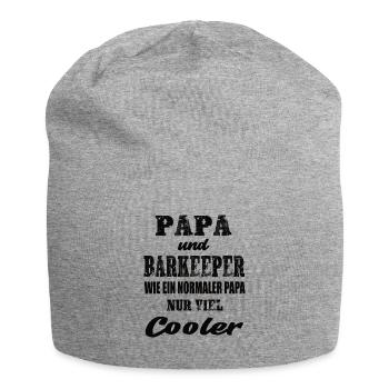 Papa und Barkeeper Bar Nachtleben Cocktails - Jersey-Beanie - Grau meliert - Vorne