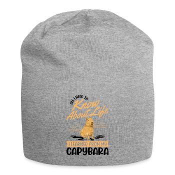 Capybara Wasserschwein Capibara - Jersey-Beanie - Grau meliert - Vorne