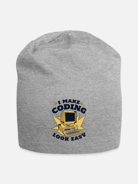 I Make Coding Look Easy Developer Coder - Jersey-Beanie - Grau meliert