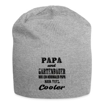Papa und Gartenbauer - Jersey-Beanie - Grau meliert - Vorne