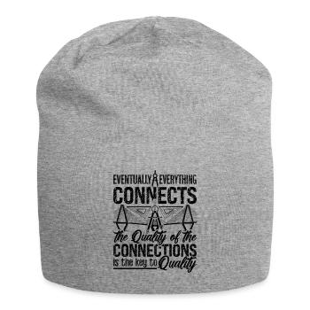 Finalement, tout relie les ingénieurs architectes - Bonnet en jersey - gris chiné - Devant