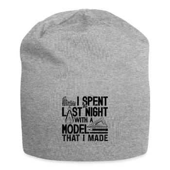 J’ai passé la nuit avec un architecte de la construction - Bonnet en jersey - gris chiné - Devant