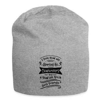 Coworker Best Friend Office Work Family Workplace - Jersey Beanie - heather grey - Front