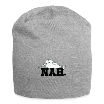 Amateur de narval hésitant animaux aquatiques narval - Bonnet en jersey - gris chiné - Devant