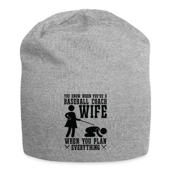 Baseball-Trainerin Ehefrau Berufstätige Mutter - Jersey-Beanie - Grau meliert - Vorne