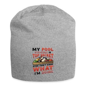 Funny pool player, billiards pool league - Jersey Beanie - heather grey - Front
