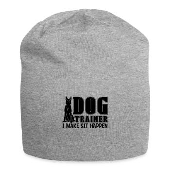 Dog Trainer I Make Sit Zookeeper Animal Trainers - Jersey Beanie - heather grey - Front