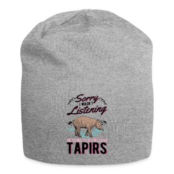Tapir Cadeau Tapir des plaines Tapirdae Tapir - Bonnet en jersey - gris chiné - Devant