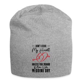 Herz Paar Hochzeit Beziehung Romantik Zitate - Jersey-Beanie - Grau meliert - Vorne