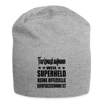 Tourismuskaufmann Superheld Spruch - Jersey-Beanie - Grau meliert - Vorne