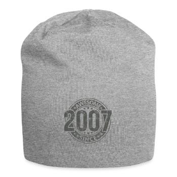Génial depuis l’anniversaire rétro vintage 2007 - Bonnet en jersey - gris chiné - Devant