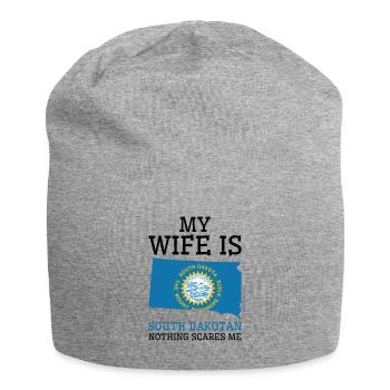 Nothing Scares Me South Dakotan Wife South Dakota - Jersey Beanie - heather grey - Front