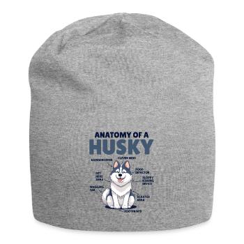Explication du chien Anatomie d’un Husky - Bonnet en jersey - gris chiné - Devant