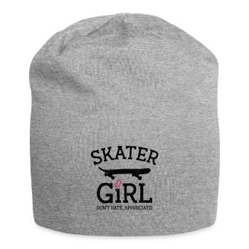 Internationaler Frauentag Skater Girl - Jersey-Beanie - Grau meliert - Vorne
