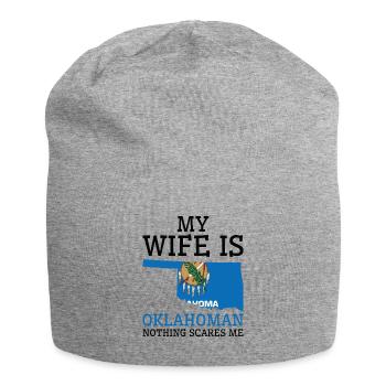 Nichts macht mir Angst Oklahoman Frau Oklahoma - Jersey-Beanie - Grau meliert - Vorne