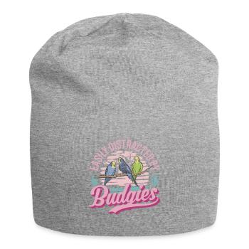 Easily distracted by Budgies Budgie - Jersey Beanie - heather grey - Front
