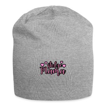 stolze Mama - Jersey-Beanie - Grau meliert - Vorne