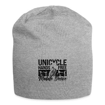 Unicycle Hands Free Mobile Retro One Wheel Cyclist - Jersey Beanie - heather grey - Front