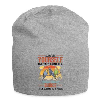 Always be Yourself Budgie Budgie Parakeet - Jersey Beanie - heather grey - Front