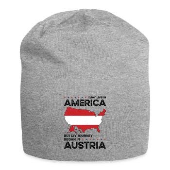 Born Austrian Austria American USA Citizenship - Jersey Beanie - heather grey - Front