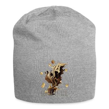 Coffee Is Life Coffee Surrealism AI Art Style - Jersey Beanie - heather grey - Front