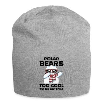 World Wildlife Day Polar Bear Arctic Wildlife - Jersey Beanie - heather grey - Front