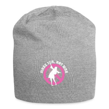 Hippie Peace Sign Peace Flowers Flower Child - Jersey Beanie - heather grey - Front
