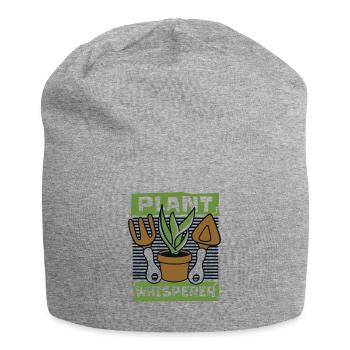 Jardin de jardin de jardin de jardin de jardin murmure de plantes - Bonnet en jersey - gris chiné - Devant