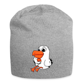 Famille de mouettes - mouette avec bébé - Bonnet en jersey - gris chiné - Devant