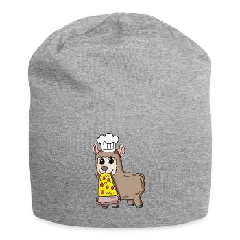 Gourmet Lama Pizza - Jersey Beanie - heather grey - Front