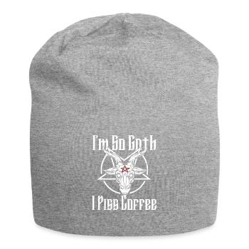 Satan Beelzebub Devil Gothic Pentagram Mystical - Jersey Beanie - heather grey - Front