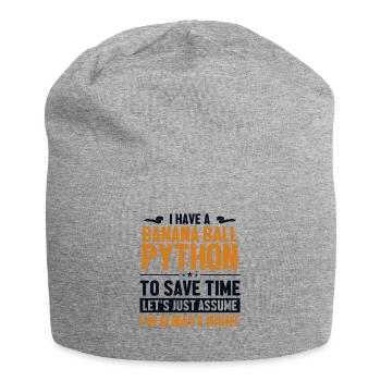 Banana Ball Python Supposons que j’ai raison Banane - Bonnet en jersey - gris chiné - Devant