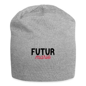 Je suis le futur marié humour cadeau futur marié - Bonnet en jersey - gris chiné - Devant