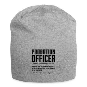 Agent de probation Quelqu’un qui résout le problème correctionnel - Bonnet en jersey - gris chiné - Devant