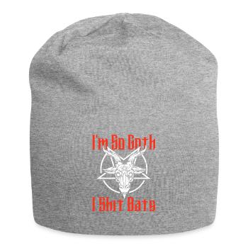 Satan Beelzebub Devil Gothic Pentagram Mystical - Jersey Beanie - heather grey - Front