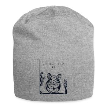 Chinchilla Chinese Hanzi Longhair Shorttail - Jersey Beanie - heather grey - Front