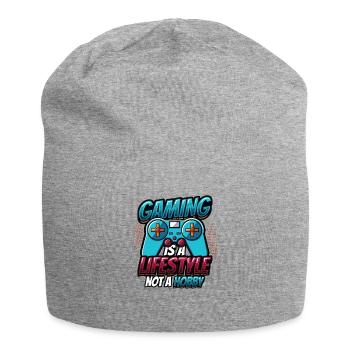 Spielen Ist Ein Lebensstil, Kein Hobby - Jersey-Beanie - Grau meliert - Vorne