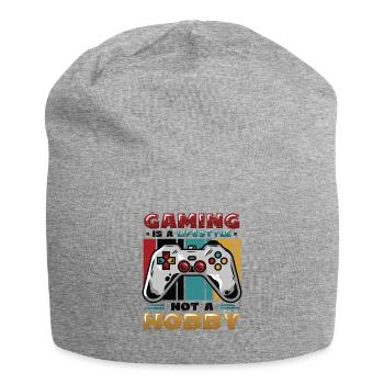 Spielen Ist Ein Lebensstil, Kein Hobby - Jersey-Beanie - Grau meliert - Vorne