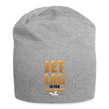 Jet Lag Ist Für Amateure, Reise-Enthusiasten - Jersey-Beanie - Grau meliert - Vorne