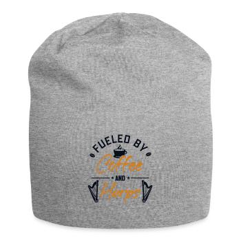 Alimenté par le café et les harpes Harpe de concert Harpe - Bonnet en jersey - gris chiné - Devant