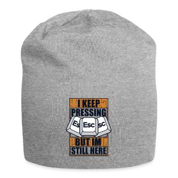 I Keep Pressing Esc Informatiker Admin - Jersey Beanie - heather grey - Front